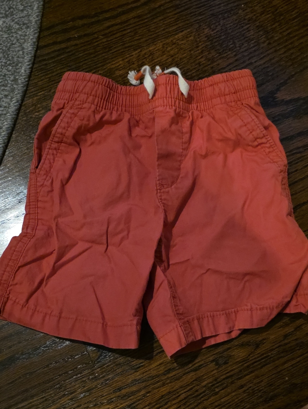 GAP Coral Red Pull-On Kids Shorts with Drawstring
